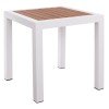 ΤΡΑΠΕΖΙ ΑΛΟΥΜΙΝΙΟΥ SABRA HM5403.01 ΛΕΥΚΟ ΜΕ POLYWOOD 45Χ45Χ45,5Y εκ.