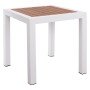 ΤΡΑΠΕΖΙ ΑΛΟΥΜΙΝΙΟΥ SABRA HM5403.01 ΛΕΥΚΟ ΜΕ POLYWOOD 45Χ45Χ45,5Y εκ.