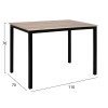 ΤΡΑΠΕΖΙ ΤΡΑΠΕΖΑΡΙΑΣ PANYA HM8332, 110X70Χ76 SONOMA, ΜΑΥΡΑ ΠΟΔΙΑ