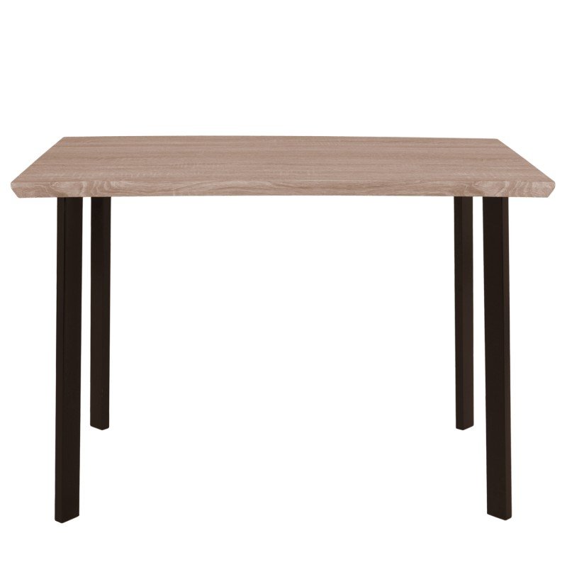 ΤΡΑΠΕΖΙ ΤΡΑΠΕΖΑΡΙΑΣ PALANI 110X70 SONAMA ΜΕ ΜΑΥΡΑ ΠΟΔΙΑ HM8333