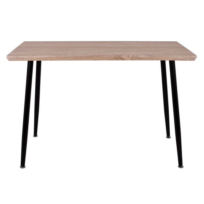 ΤΡΑΠΕΖΙ ΤΡΑΠΕΖΑΡΙΑΣ PALOMA HM8334.01, 120X70Χ76,5 SONΟMA, ΜΑΥΡΑ ΠΟΔΙΑ