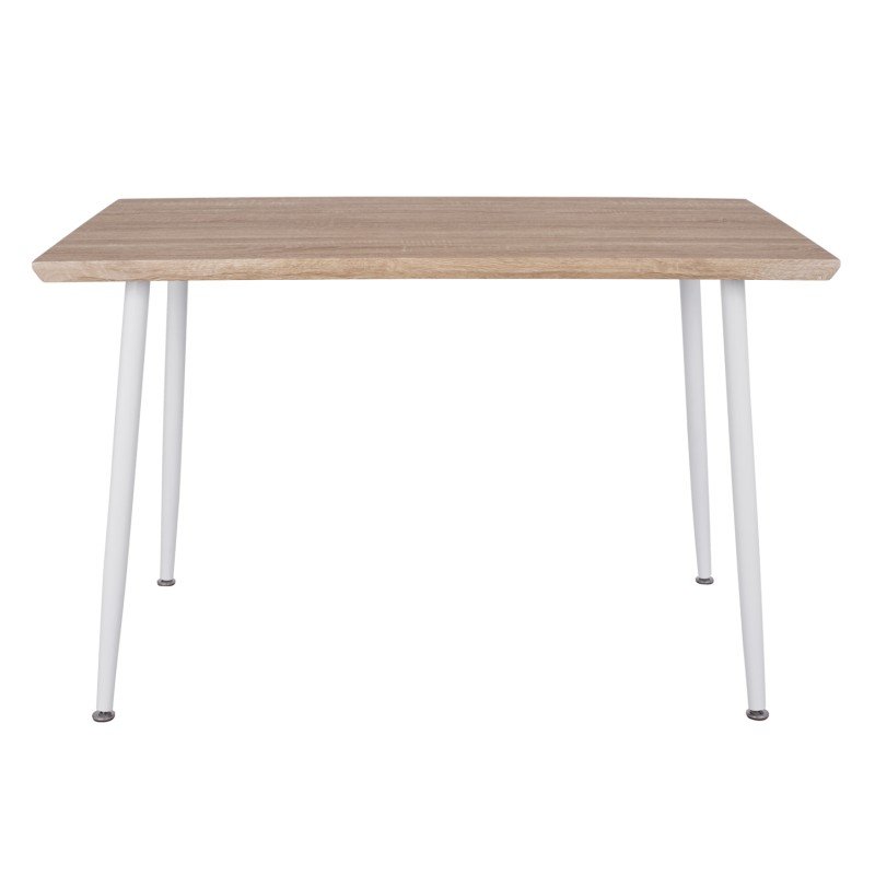 ΤΡΑΠΕΖΙ ΤΡΑΠΕΖΑΡΙΑΣ PALOMA HM8334.02, 120X70X76,5- SONOMA, ΛΕΥΚΑ ΠΟΔΙΑ