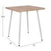 ΤΡΑΠΕΖΙ ΤΡΑΠΕΖΑΡΙΑΣ PALOMA HM8335.02, 70Χ70X76,5, SONOMA, ΛΕΥΚΑ ΠΟΔΙΑ