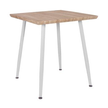 ΤΡΑΠΕΖΙ ΤΡΑΠΕΖΑΡΙΑΣ PALOMA HM8335.02, 70Χ70X76,5, SONOMA, ΛΕΥΚΑ ΠΟΔΙΑ