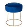 ΣΚΑΜΠΟ KARLO HM8411.08 ΜΠΛΕ ΒΕΛΟΥΔΟ ΜΕ ΧΡΥΣΗ ΒΑΣΗ Φ36x38Υ εκ.