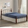 ΚΡΕΒΑΤΙ MAKAI ΜΕΤΑΛΛΟ RUBBERWOOD ΚΑΡΥΔΙ--ΓΙΑ ΣΤΡΩΜΑ 90X190 HM381