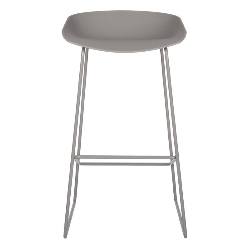 ΣΚΑΜΠΟ ΜΕΤΑΛΛΙΚΟ NAILA HM8450.10 ΜΕ ΚΑΘΙΣΜΑ PP ΓΚΡΙ 47x47x83 εκ.