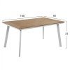 ΤΡΑΠΕΖΙ ΑΛΟΥΜΙΝΙΟΥ TABER ΜΕ POLYWOOD HM5132.11 ΛΕΥΚΟ 160x92x72Υ