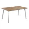ΤΡΑΠΕΖΙ ΑΛΟΥΜΙΝΙΟΥ TABER ΜΕ POLYWOOD HM5132.11 ΛΕΥΚΟ 160x92x72Υ