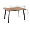 ΤΡΑΠΕΖΙ ΑΛΟΥΜΙΝΙΟΥ TABER HM5562.02 ΑΝΘΡΑΚΙ ΜΕ ΕΠΙΦΑΝΕΙΑ POLYWOOD 120x80x72,5Υεκ.