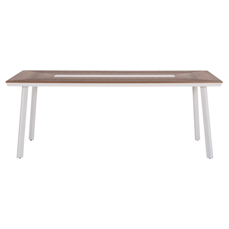 ΤΡΑΠΕΖΙ ΑΛΟΥΜΙΝΙΟΥ TABER HM5131.11 ΛΕΥΚΟ ΜΕ POLYWOOD TOP 200x100x75Υεκ