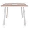 ΤΡΑΠΕΖΙ ΑΛΟΥΜΙΝΙΟΥ TABER HM5131.11 ΛΕΥΚΟ ΜΕ POLYWOOD TOP 200x100x75Υεκ