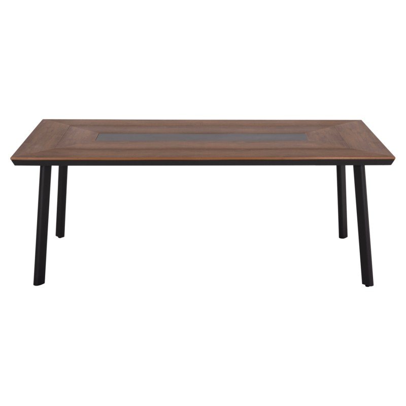 ΤΡΑΠΕΖΙ ΑΛΟΥΜΙΝΙΟΥ TABER ΜΕ POLYWOOD 200X100 ΓΚΡΙ HM5131.12