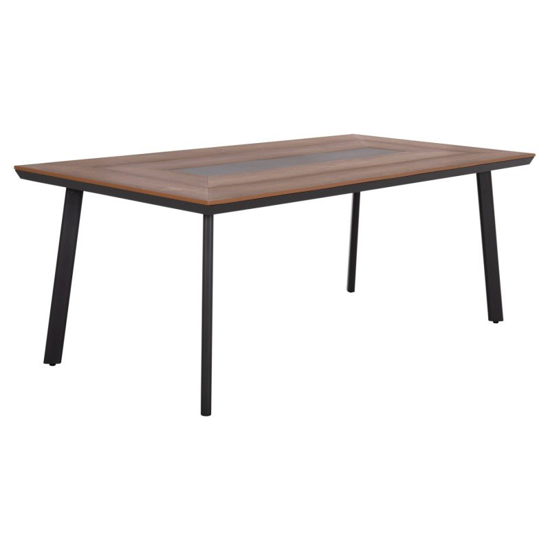 ΤΡΑΠΕΖΙ ΑΛΟΥΜΙΝΙΟΥ TABER ΜΕ POLYWOOD 200X100 ΓΚΡΙ HM5131.12