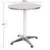 ΤΡΑΠΕΖΙ ΣΤΡΟΓΓΥΛΟ ΑΛΟΥΜΙΝΙΟΥ FRODO HM5539 ΜΕΤΑΛΛΙΚΟ ΧΡΩΜΑ-4ΝΥΧΗ ΒΑΣΗ Φ59,5x69,5Υεκ.