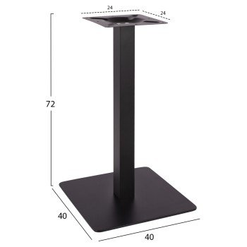 ΒΑΣΗ ΜΕΤΑΛΛΙΚΗ ΜΑΥΡΗ ΜΑΤ 40X40X72Υεκ. HM414.11