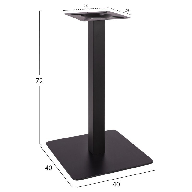 ΒΑΣΗ ΜΕΤΑΛΛΙΚΗ ΜΑΥΡΗ ΜΑΤ 40X40X72Υεκ. HM414.11 ΒΑΣΗ ΜΕΤΑΛΛΙΚΗ ΜΑΥΡΗ ΜΑΤ 40X40X72Υεκ. HM414.11