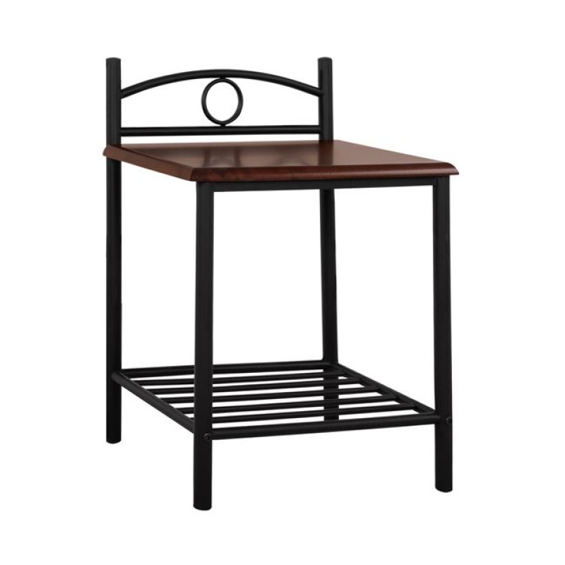 ΚΟΜΟΔΙΝΟ REVEN HM387 ΑΠΟ ΜΕΤΑΛΛΟ ΚΑΙ ΞΥΛΟ RUBBERWOOD 45x35x48-61Y εκ.