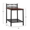 ΚΟΜΟΔΙΝΟ SUZIE HM388 ΑΠΟ ΜΕΤΑΛΛΟ ΚΑΙ ΞΥΛΟ 45x35x48-61Y εκ.