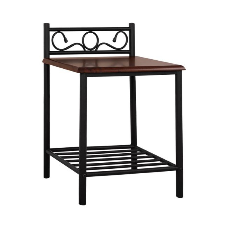 ΚΟΜΟΔΙΝΟ SUZIE HM388 ΑΠΟ ΜΕΤΑΛΛΟ ΚΑΙ ΞΥΛΟ 45x35x48-61Y εκ.