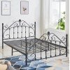 ΚΡΕΒΑΤΙ ΜΕΤΑΛΛΙΚΟ MADEN 150x200 εκ. ΜΑΥΡΟ ΧΡΩΜΑ HM576.01