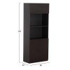 ΒΙΒΛΙΟΘΗΚΗ ΓΡΑΦΕΙΟΥ ΕΠΑΓΓΕΛΜΑΤΙΚΗ ROSEWOOD HM2089 ΜΕΛΑΜΙΝΗ ΓΚΡΙ-WENGE 80Χ40Χ200Υεκ.