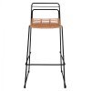 ΣΚΑΜΠΟ ΜΕΤΑΛΛΙΚΟ ALLEGRA HM5642 ΜΕ WICKER ΣΕ ΜΠΕΖ ΑΠΟΧΡΩΣΗ 48x53x100 εκ.