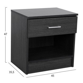ΚΟΜΟΔΙΝΟ ΜΕ 1 ΣΥΡΤΑΡΙ LANEY ZEBRANO 45x35,5x47Υ εκ. HM2345.02