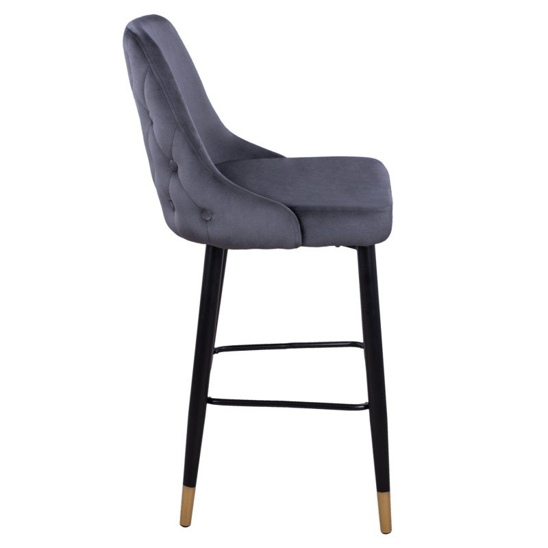 ΣΚΑΜΠΟ ΜΠΑΡ SERENITY HM8519.01 ΑΠΟ ΒΕΛΟΥΔΟ ΓΚΡΙ ΜΕ ΜΕΤΑΛΛΙΚΟ ΣΚΕΛΕΤΟ 51Χ57Χ110Υ εκ.