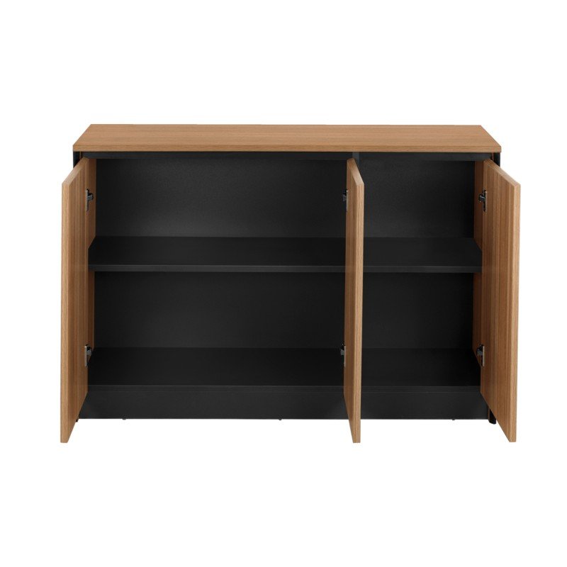 ΝΤΟΥΛΑΠΙ ΓΡΑΦΕΙΟΥ SUPREME HM2357 ΜΕΛΑΜΙΝΗ ΣΕ HONEY OAK & ΓΚΡΙ 120x40x80Υεκ.