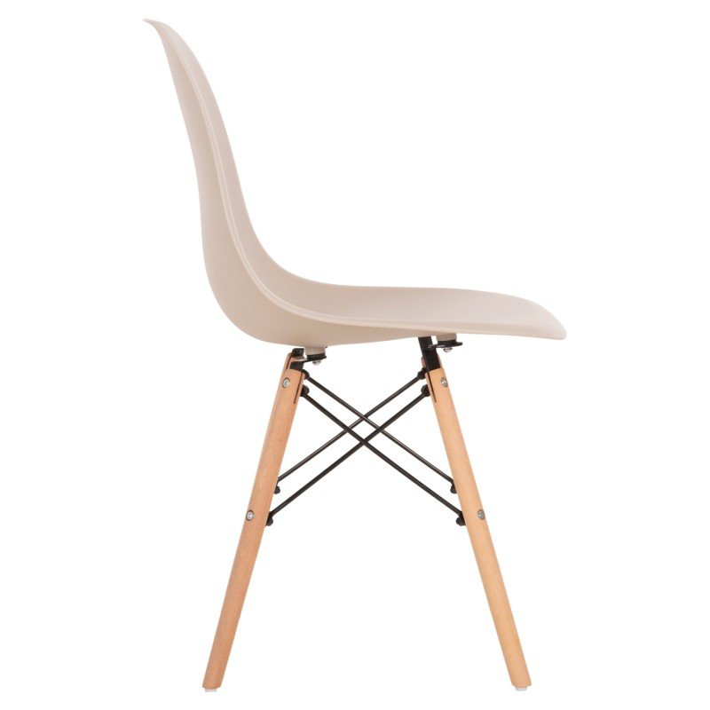 ΚΑΡΕΚΛΑ TWIST HM8460.25 ΜΕ ΞΥΛΙΝΑ ΠΟΔΙΑ ΚΑΙ ΚΑΘΙΣΜΑ PP-ΚΑΠΟΥΤΣΙΝΟ 46x50x82Υεκ.
