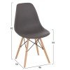ΚΑΡΕΚΛΑ ΜΕ ΞΥΛΙΝΑ ΠΟΔΙΑ ΚΑΙ ΚΑΘΙΣΜΑ TWIST PP ΓΚΡΙ HM8460.10 46x50x82 εκ.