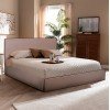 ΚΡΕΒΑΤΙ ALLIE HM584.02 160x200 εκ. ΜΕ ΑΠΟΘΗΚΕΥΤΙΚΟ ΧΩΡΟ ΜΠΕΖ ΥΦΑΣΜΑ