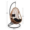 ΚΡΕΜΑΣΤΗ ΠΟΛΥΘΡΟΝΑ ΦΩΛΙΑ CALLIE HM5541.04 ΜΕ ΜΠΕΖ WICKER & ΜΑΥΡΑ ΜΑΞΙΛΑΡΙΑ Φ105Χ195Υ εκ.