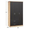 ΝΤΟΥΛΑΠΑ 3ΦΥΛΛΗ ME 2 ΣΥΡΤΑΡΙΑ CAESAR HM340.04 SONAMA ΜΕ ΓΚΡΙ 89x42,5Χ181εκ.
