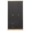 ΝΤΟΥΛΑΠΑ 3ΦΥΛΛΗ ME 2 ΣΥΡΤΑΡΙΑ CAESAR HM340.04 SONAMA ΜΕ ΓΚΡΙ 89x42,5Χ181εκ.