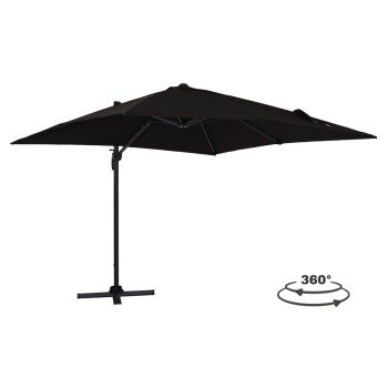ΟΜΠΡΕΛΑ SHADER HM6025.03 ALU ΕΠΑΓΓΕΛΜΑΤΙΚΗ ΚΡΕΜΑΣΤΗ 3X3 360 ΜΟΙΡΩΝ ME ΜΑΥΡΟ ΑΚΡΥΛΙΚΟ ΠΑΝΙ