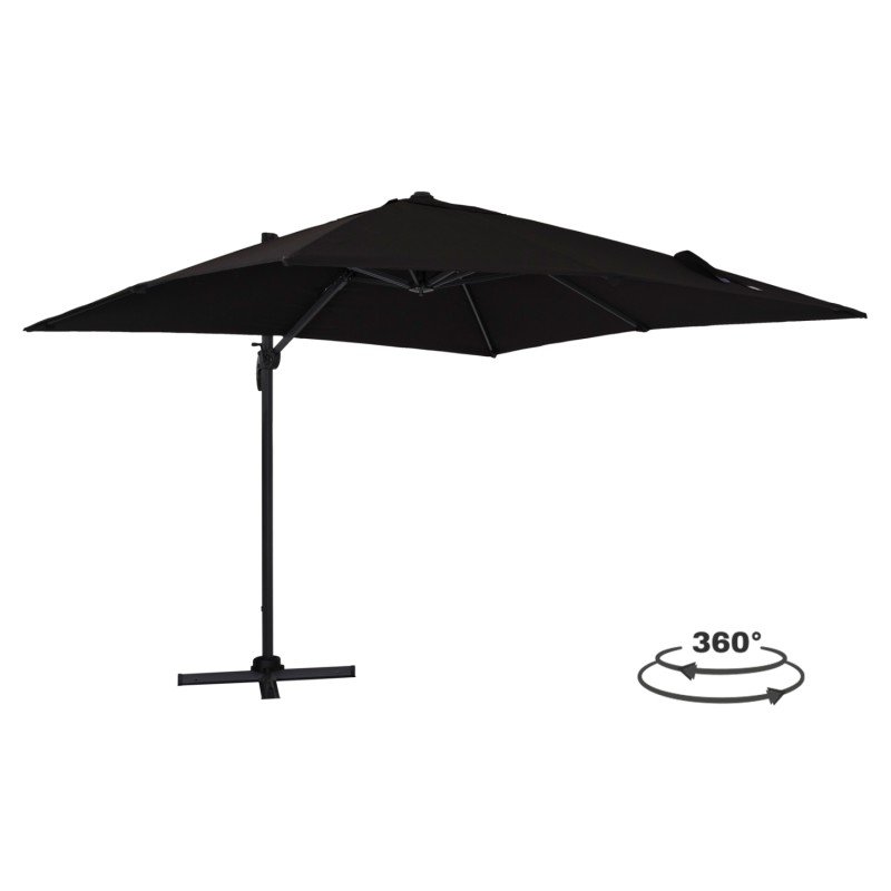 ΟΜΠΡΕΛΑ SHADER HM6025.03 ALU ΕΠΑΓΓΕΛΜΑΤΙΚΗ ΚΡΕΜΑΣΤΗ 3X3 360 ΜΟΙΡΩΝ ME ΜΑΥΡΟ ΑΚΡΥΛΙΚΟ ΠΑΝΙ
