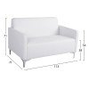 ΚΑΝΑΠΕΣ 2ΘΕΣΙΟΣ NELLIE HM3159.22 ΜΕ ΛΕΥΚΟ PU 113x71x71Υ εκ.