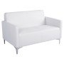ΚΑΝΑΠΕΣ 2ΘΕΣΙΟΣ NELLIE HM3159.22 ΜΕ ΛΕΥΚΟ PU 113x71x71Υ εκ.