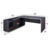 ΓΡΑΦΕΙΟ ΕΠΑΓΓΕΛΜΑΤΙΚΟ ΑΡΙΣΤΕΡΗ ΓΩΝΙΑ ROSEWOOD HM2112L 200X160X76Υ εκ.