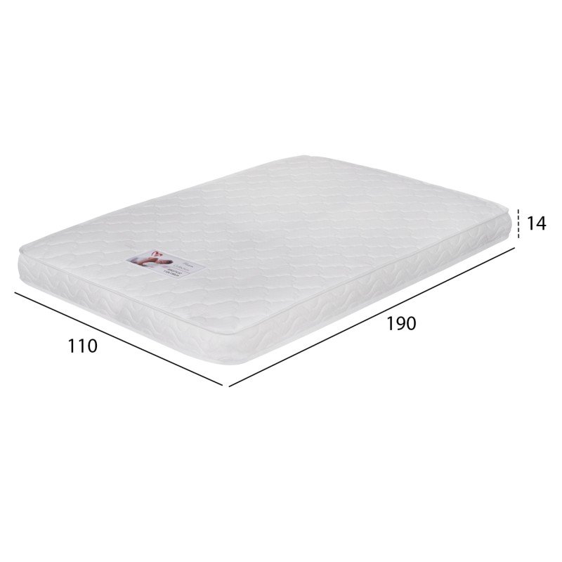 ΣΤΡΩΜΑ ΑΦΡΟΥ ΧΩΡΙΣ ΕΛΑΤΗΡΙΑ JORDY 110X190x15Y-- HM374.02  (ROLL PACKING) ΛΕΥΚΟ