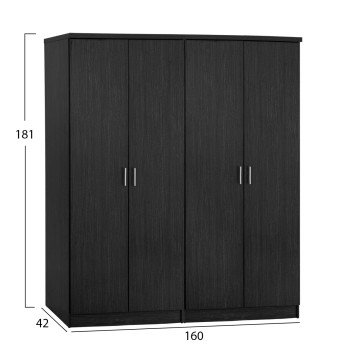 ΣΕΤ 2 ΤΜΧ ΝΤΟΥΛΑΠΑ 4ΦΥΛΛΗ ZEBRANO 160X42X181 HM11350.01