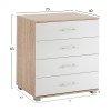 ΣΥΡΤΑΡΙΕΡΑ ΜΕΛΑΜΙΝΗΣ BRIANA HM2204.06 ME 4 ΣΥΡΤΑΡΙΑ SONAMA-ΛΕΥΚΟ 75x40x83Y εκ.