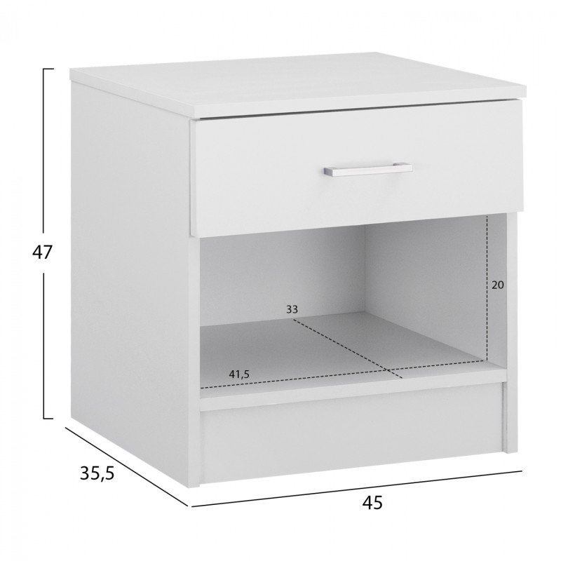 ΚΟΜΟΔΙΝΟ ΜΕ 1 ΣΥΡΤΑΡΙ LANEY ΛΕΥΚΟ HM2345.05 45x35,5x47 εκ. ΚΟΜΟΔΙΝΟ ΜΕ 1 ΣΥΡΤΑΡΙ LANEY ΛΕΥΚΟ HM2345.05 45x35,5x47 εκ.