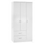 ΝΤΟΥΛΑΠΑ 3ΦΥΛΛΗ ME 2 ΣΥΡΤΑΡΙΑ CAESAR HM340.05 ΛΕΥΚΗ 89x42,5x181 εκ.