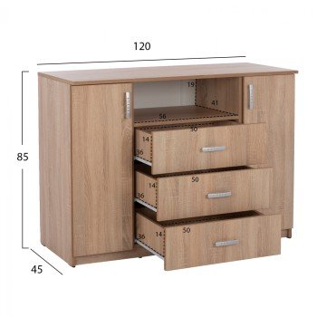 ΜΠΟΥΦΕΣ ΜΕ 2 ΝΤΟΥΛΑΠΙΑ Κ 3 ΣΥΡΤΑΡΙΑ ADLER SONAMA OAK HM2430 120X45X85Yεκ. ΜΠΟΥΦΕΣ ΜΕ 2 ΝΤΟΥΛΑΠΙΑ Κ 3 ΣΥΡΤΑΡΙΑ ADLER SONAMA OAK HM2430 120X45X85Yεκ.