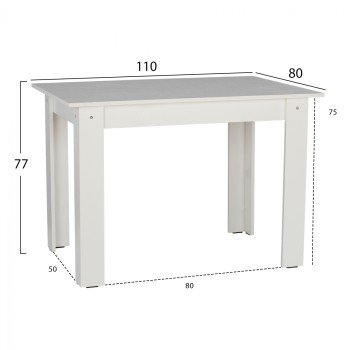 ΤΡΑΠΕΖΙ ΚΟΥΖΙΝΑΣ 110x80x77Υεκ. ΛΕΥΚΟ HM2428.03 ΤΡΑΠΕΖΙ ΚΟΥΖΙΝΑΣ 110x80x77Υεκ. ΛΕΥΚΟ HM2428.03