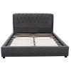 ΚΡΕΒΑΤΙ ODALYS 150X200 ΒΕΛΟΥΔΟ ΥΦΑΣΜΑ ΓΚΡΙ HM549.11 164x223x100 εκ.