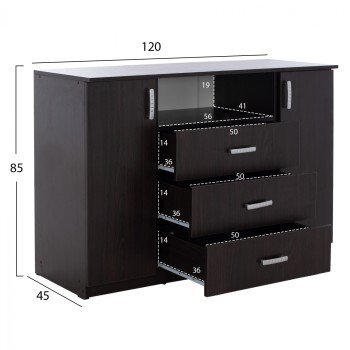 ΜΠΟΥΦΕΣ ΜΕ 2 ΝΤΟΥΛΑΠΙΑ Κ 3 ΣΥΡΤΑΡΙΑ ADLER WENGE HM2430.02 120X45X85Y εκ. ΜΠΟΥΦΕΣ ΜΕ 2 ΝΤΟΥΛΑΠΙΑ Κ 3 ΣΥΡΤΑΡΙΑ ADLER WENGE HM2430.02 120X45X85Y εκ.